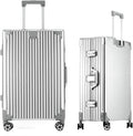 HotWay All Aluminum Carry On Luggage, 20 Inch Hard Shell Suitcase with Spinner Wheels and TSA Lock, Luggage for Business Travel (22x14x9 Airline Approved)