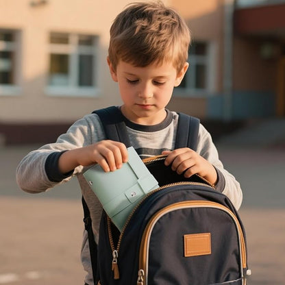 Enamel Pin Display Book - 4 Page Leather Travel Organizer for Collectors, Portable Lapel Pin Holder with Secure Storage, Compact Pin Trading Book (Sage Green)