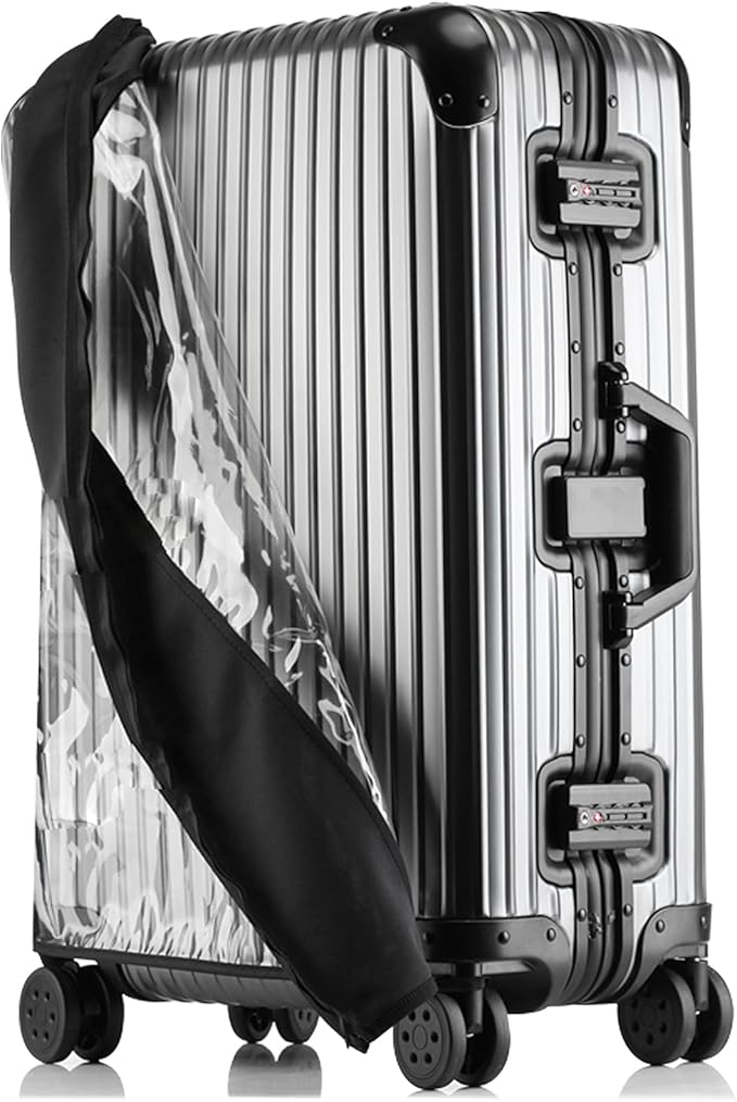 Transparent PVC Suitcase Cover, No Disassembly Required Clear Luggage Protector Suitcase Cover