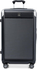 Travelpro Platinum Elite Hardside Expandable Checked Luggage, 8 Wheel Spinner, TSA Lock, Hard Shell Polycarbonate Suitcase, Shadow Black, Checked Large 28-Inch
