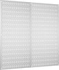 Pegboard Wall Organizer 2 PCS 32" x 16" Silvery Peg Board Metal Pegboard Panels for Garage Tool Storage