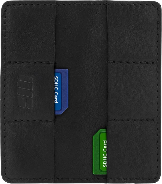 MegaGear Leather SD Card Holder with 12 Card Slots