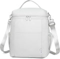 NOL Natural Organic Lifestyle Insulated Lunch Bags for Women Cooler Bag Lightweight Nylon Waterproof Lunch Box For Work (Gray White, Large)