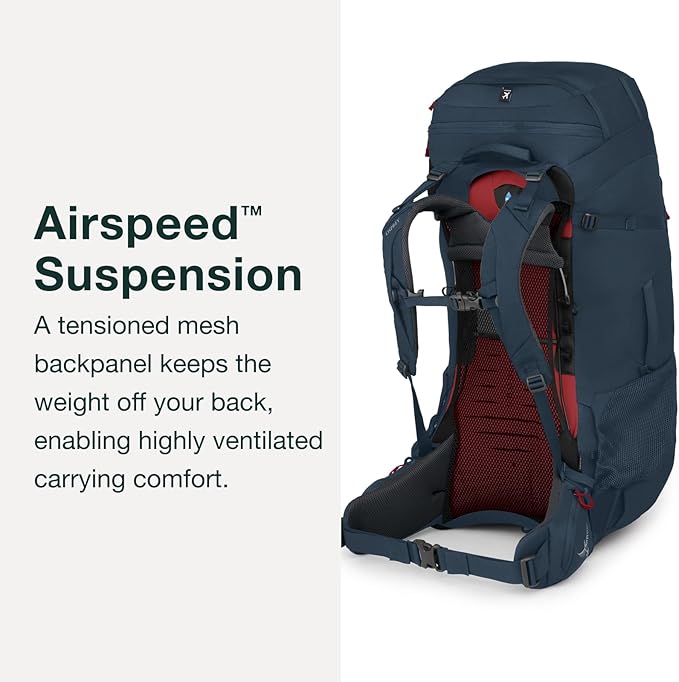 Osprey Farpoint Trek 75L Men's Travel Backpack, Black
