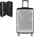 Yotako Upgraded Zippered Transparent PVC Suitcase Cover, No Disassembly Required Clear Luggage Protector for Suitcase Luggage Protector Cover 26''