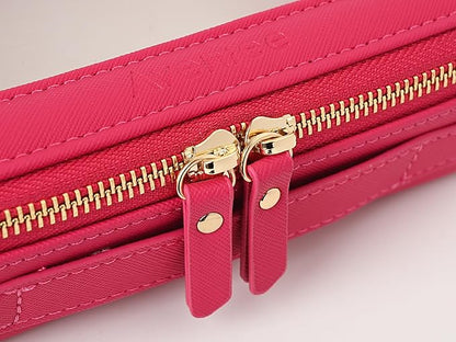 Aveniee Clear Makeup Bag Organizer,Large Travel Toiletry Bag for Women, Waterproof Cosmetic Pouch with Zippers,Car Organizers and Storage Case for Accessories,Hotpink