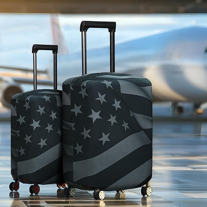 Explore Land Travel Luggage Cover Suitcase Protector Fits 27-30 Inch Case (Flag, L)