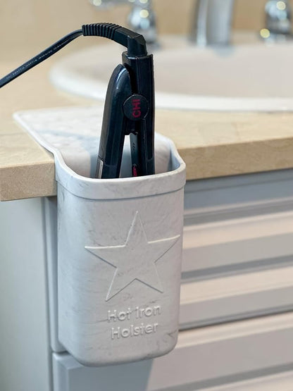 Hot Iron Holster | Adhesive-Free Silicone Storage Pocket for Organization and Travel | Heat Resistant to 500°F | Ideal for Curling Irons, Hair Straighteners, and other Hot Tools
