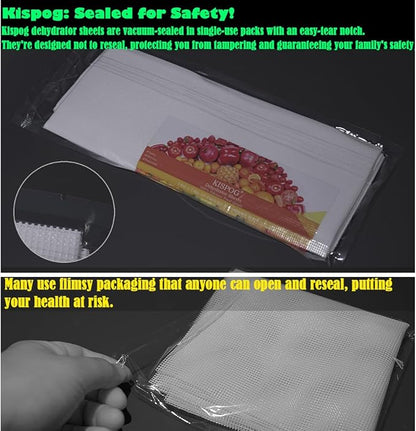 Mesh Silicone Dehydrator Sheets, 10x10 in 10 Pcs/Sets for Food Dehydrator & Freeze Dryer (10x10 INCH Mesh Silicone Dehtdrator Sheet)