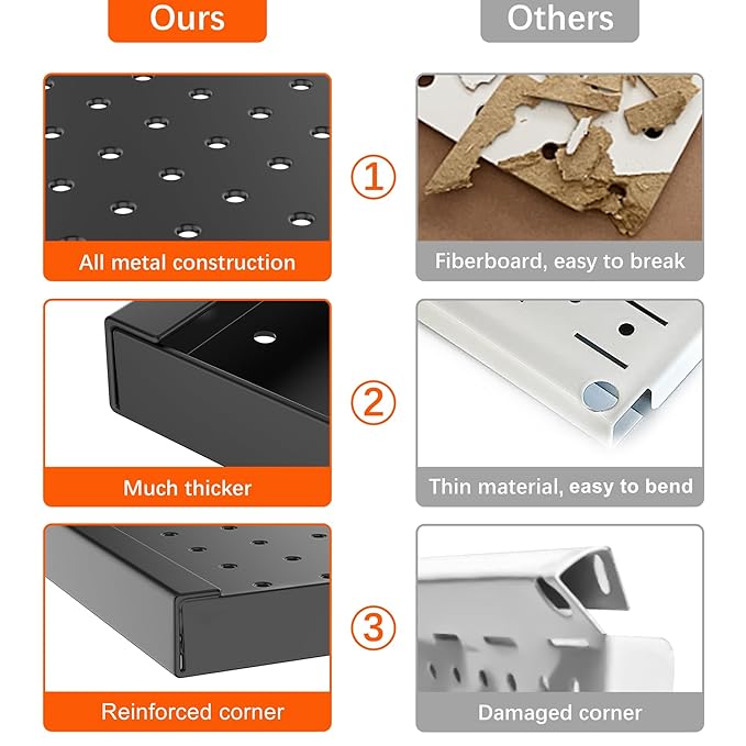 TORACK 4-Pack 12x24 inch Metal Pegboard Panels for Wall, Garage Tools Pegboard for Workbench, Modular Peg Board, Tool Organizer Board for Pegs(Black)