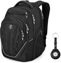 Swissdigital Design TSA Business Laptop Backpack For Men with Apple Find My,Travel Backpack With USB Charging Port,College Tech Backpacks With RFID Pockets Presents For Men Fits 15.6 Inch Computer