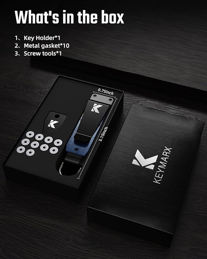 Key Organizer for Men Compact Key Holder Minimalist Key Case Metal Key Chain Key Holder for Keychain Secures 2-5 Keys
