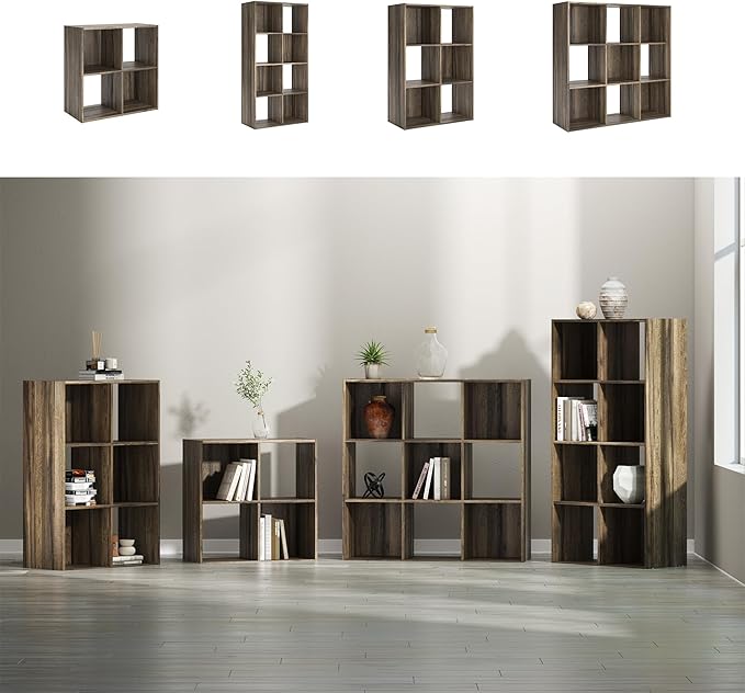 Signature Design by Ashley Shallifer 4 Cube Storage Organizer or Bookcase, Brown
