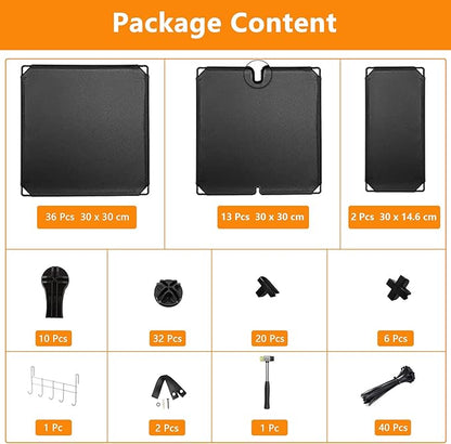 AWTATOS Cube Storage Closet Organizer Storage 12 Cube Shelves, Large and Small Cubes, DIY Portable Closet Clothes Storage Shelfs for Home, Bedroom, Black