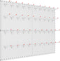 TORACK Metal Pegboard Panels and Hooks for Garage, Workbench, Shop, Shed Tool Organizer Peg Board with 1/8" & 1/4" Holes, Modular Wall-Mounted Pegboard with Pegboard Hooks(Light-Grey)