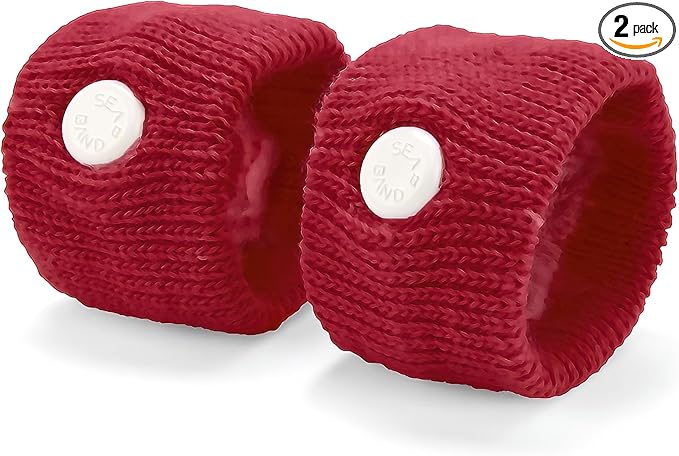 Sea-band Anti-Nausea Acupressure Wristband for Motion & Morning Sickness - 1 Pair Red