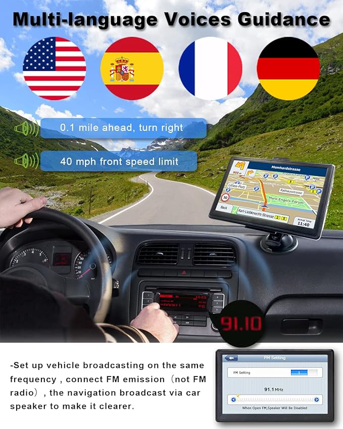 OHREX N700 GPS Navigator for Car Truck RV 2025,Truck GPS Commercial Drivers,Trucker GPS for semi Truck,Free Lifetime Maps Updates,7 inch Touchscreen,Custom Truck Routing,Driver Alerts