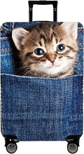 WUJIAONIAO Travel Luggage Cover Baggage Suitcase Cover Protector Skins 18-32 Inch (Cat B, XL (for 29-32 inch luggage))