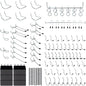 136PCS Metal Pegboard Hooks Organizer Kit for Organizing Various Tools - Heavy Duty 1/4" & 1/8" Pegboard Accessories with Pegboard Bins, Wall Mount Tool Storage for Garage, Workshop & Kitchen