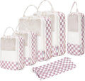 Narwey 6 Set Compression Packing Cubes for Travel Kids Women Carry on, Packing Organizers Bag for Backpack Luggage Suitcase Duffle Bags