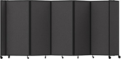 Versare Room Divider 360 Portable Wall Partition | Folding Panels | Large Freestanding Divider | Locking Wheels | Temporary Room Separator