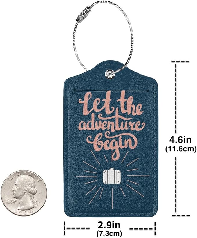 Let The Adventure Begin Luggage Cover Washable Suitcase Protector, Luggage Tag Travel Birthday Gifts For Men Women (S 18-21 Inch Luggage)