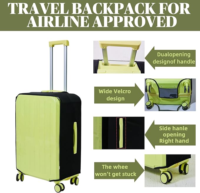Clear PVC Suitcase Covers Protectors Transparent Luggage Cover Waterproof Wheeled Suitcase Dust Cover Dustproof Travel Luggage Sleeve Protector (3PCS Elastic)