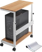 EUREKA ERGONOMIC PC Stand Computer Cart, Height Adjustable Tower Stand 2-Tier for ATX Case Printer, Rolling Cart on Wheels for Home Office Gaming