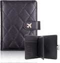 Melsbrinna Rfid Passport Holder for Travel women/Men, Cute Passport Wallet Rfid Blocking Card Slots, Rfid Passport Cover/CaseTravel Wallet, Passport Book Holder (1, LG BLACK)