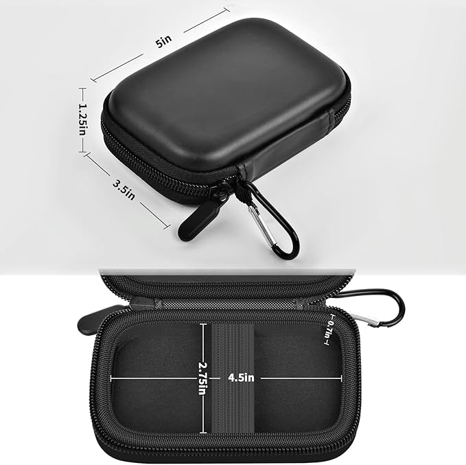 Case Compatible with Samsung T9/ T7/ T7 Shield Portable SSD 1TB 2TB 4TB External Hard Drive, Storage Travel Carrying Holder Organizer for Solid State Drives & USB Cable (Box Only)-Black