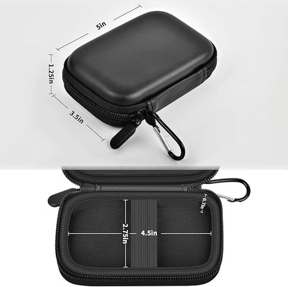 Case Compatible with Samsung T9/ T7/ T7 Shield Portable SSD 1TB 2TB 4TB External Hard Drive, Storage Travel Carrying Holder Organizer for Solid State Drives & USB Cable (Box Only)-Black