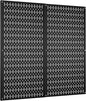 Pegboard Wall Organizer 2 PCS 32" x 16" Black Peg Board Metal Pegboard Panels for Garage Tool Storage