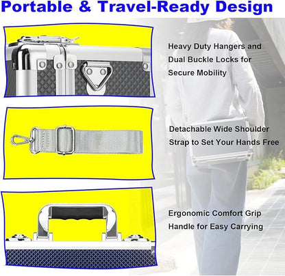 Multi color Card Storage Hard Case, Sports Card Collection Boxes,Trading Cards Cabinet, Card Holder, Toploader Box (Gray, Small)