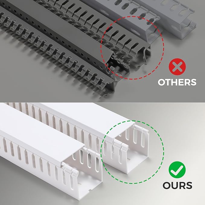 Yecaye 62.8in(4x15.7in) Cable Raceway, Large Under Desk Cable Management for Server Rack Wire Raceway, Wire Management Tray, Cord Organizer for Gaming Desk, Black