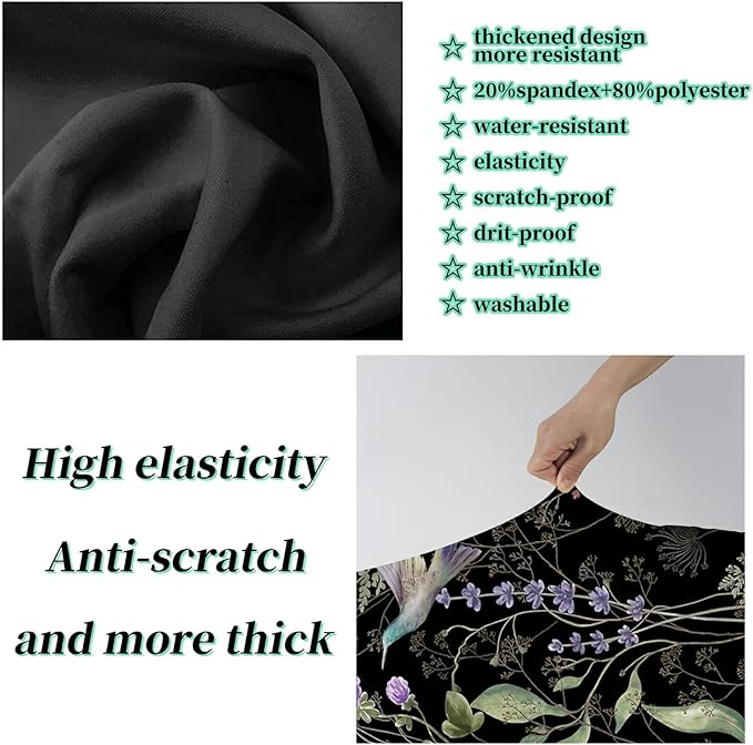 Luggage Cover Suitcase Protector + Luggage Tag, Wild Flowers Hummingbird Travel Suitcase Cover for 29-30 inch Luggage (XL) with Concealed Zipper Washable Elastic Cloth Dustproof Anti-Scratch
