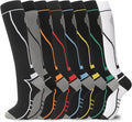 Compression Socks for Women Men Circulation Knee High 8 Pairs for Nurses, Running, Travel, Athletic
