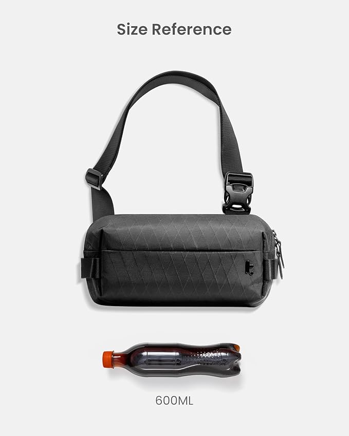 tomtoc Compact EDC Sling Bag, Minimalist Chest Shoulder Backpack Crossbody Bag for Men Women, Lightweight Carry Casual Bag
