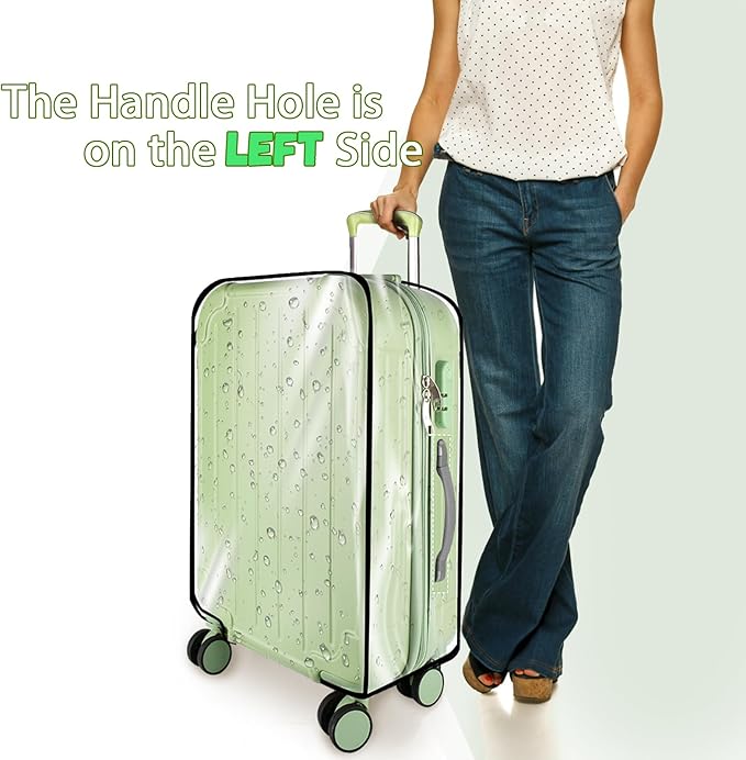 Thicken Clear Luggage Cover Protector, 30" PVC Luggage Covers for Suitcase Waterproof Dustproof Anti-scratch Travel Suitcase Covers Case for Wheeled Luggage