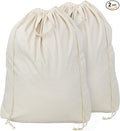 2 Pcs Canvas Laundry Bags with Carrying Handles & Drawstring Closure, Machine-washable Laundry Basket Hamper Liner Replacement Bags