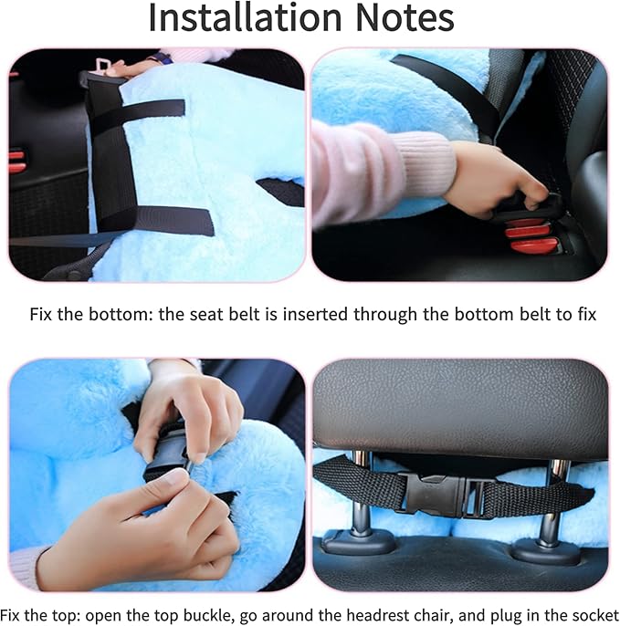 Travel Pillow Car Pillow Kid Car Sleeping The Sleeping Aid for Adults and Kids on Road Trips Kids Travel Pillow Gray