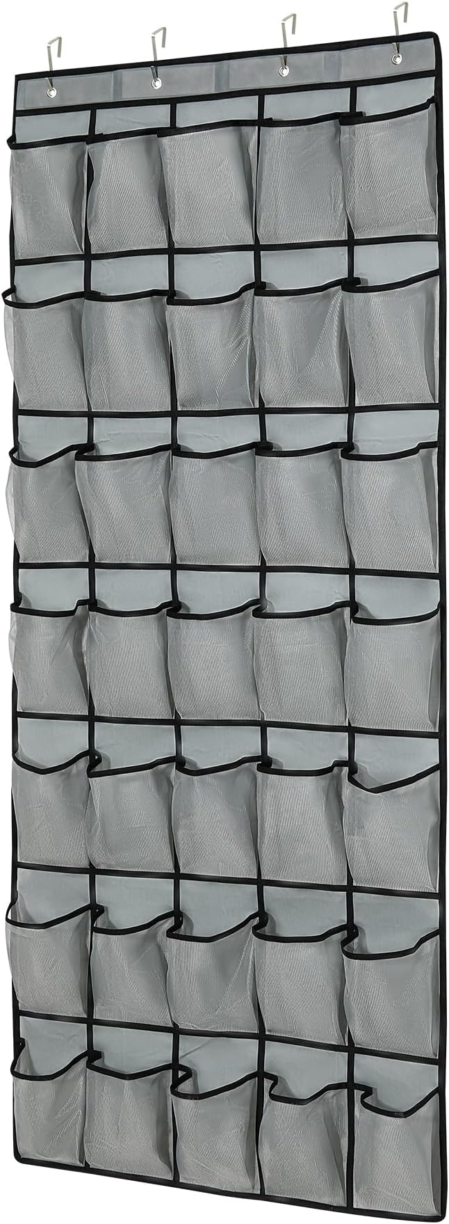 35Large Pockets Over The Door Shoe Organizer, Mesh Pockets Shoe Holder Rack, Capacity Shoe Hanging Storage，door shoe rack With 4 Metal Hook.