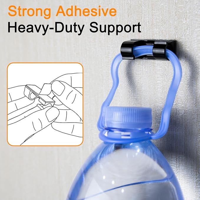 SOULWIT 50 Pcs Self Adhesive Cable Management Clips, Cable Organizers Sticky Wire Clips Cord Holder for TV PC Laptop Ethernet Cable Desktop Home Office (Black)