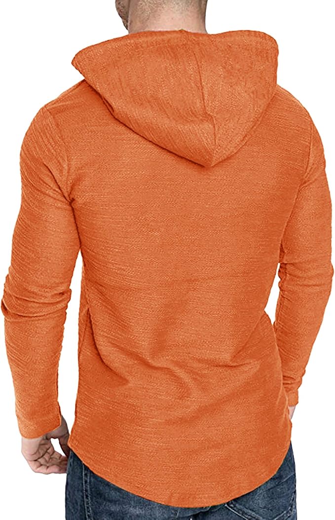 Lexiart Mens Fashion Athletic Hoodies Sport Sweatshirt Solid Color Fleece Pullover