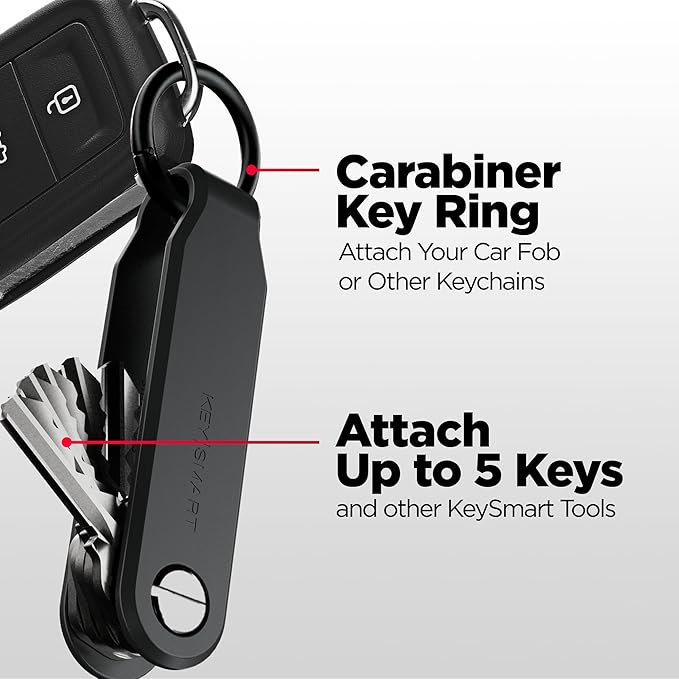 KeySmart Keychain Key Holder - Compact Key Organizer for Key Chain, EDC Key Chains, Key Ring Keychains