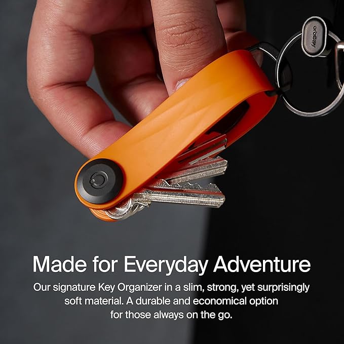 Orbitkey New Active Key Organizer Lite w/updated D-Ring | Weather Resistant, Stainless Steel Locking Mechanism