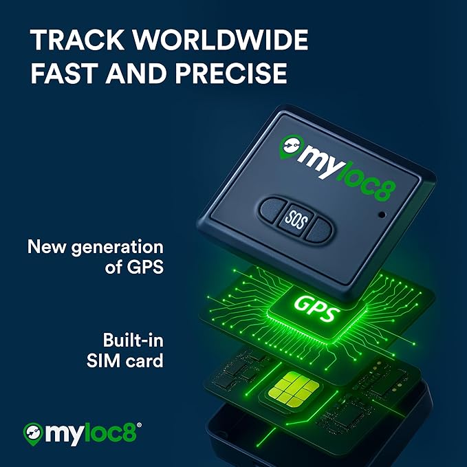 GPS Tracker for Vehicles with Magnet – 4G LTE Real-Time Location Device with App, Built-in SIM, 14-Day Battery – Anti-Theft GPS Tracker for Car, Motorcycle, Scooter, Bike