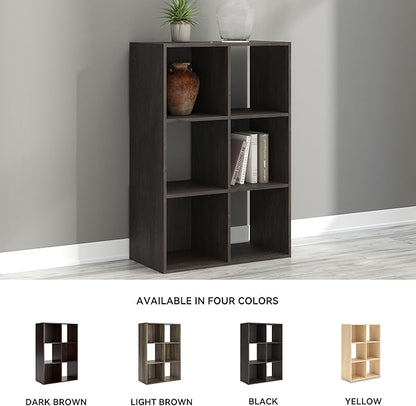 Signature Design by Ashley Piperton 6 Cube Storage Organizer or Bookcase, Charcoal