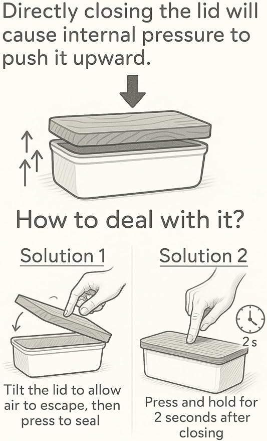 LE TAUCI Butter Dish with Lid for Countertop, Ceramic Butter Container, Embossed Butter Keeper with Acacia Wood lid, Knife, and Airtight Cover, Farmhouse Decor - Set of 1, Arctic White, Bee Pattern