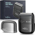 Brightup Electric Foil Shavers for Men, Mini Electric Razor for Shaving Face, Compact Travel Shaver with Floating Blades, Waterproof Wet/Dry Razor USB C Rechargeable