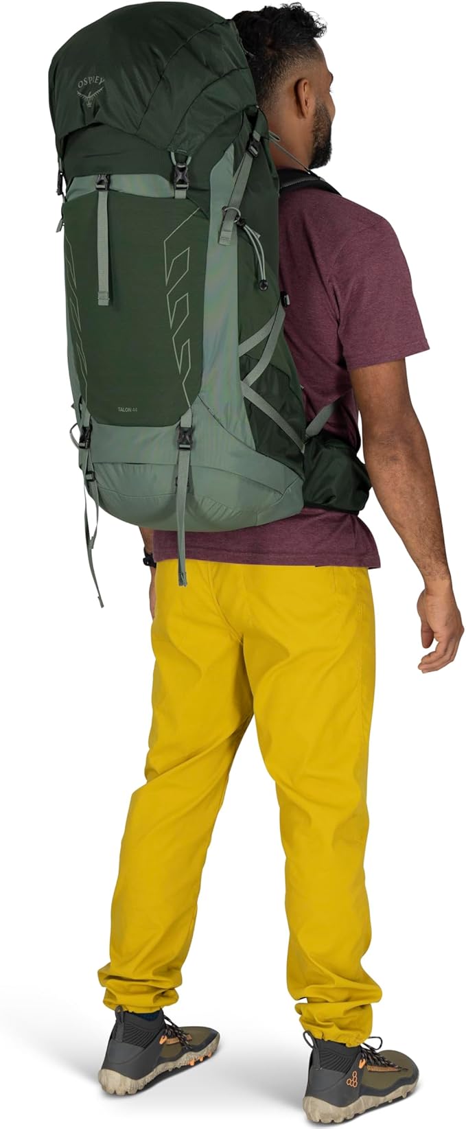 Osprey Talon 44L Men's Lightweight Hiking Backpack with Hipbelt, Green Canopy/Pine Leaf, S/M